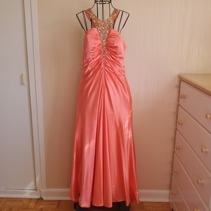 Cinderella | Coral Beaded Formal Dress